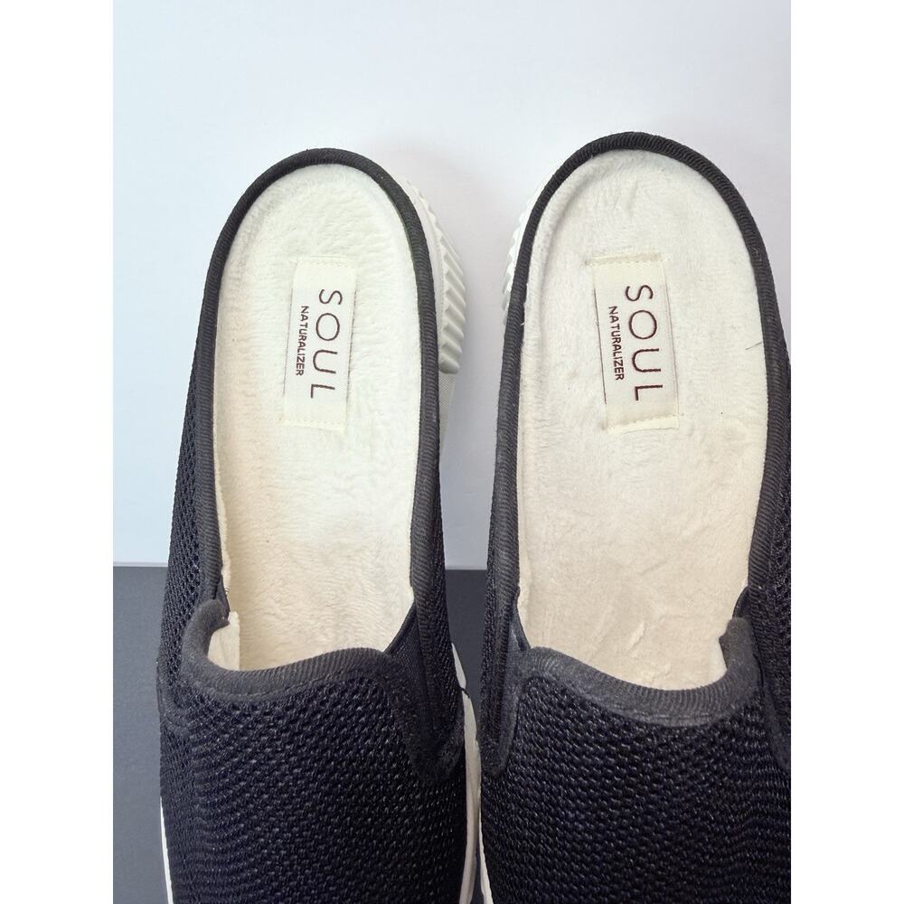 SOUL Naturalizer Women’s Black Mesh Slip-On Mule Shoes Round Toe size 8 - Picture 6 of 6